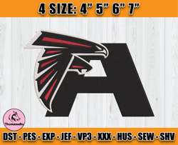 Atlanta Falcons Embroidery, NFL Falcons Embroidery, NFL Machine Embroidery Digital, 4 sizes Machine Emb Files-20-Thomasu