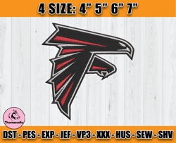 Atlanta Falcons Embroidery, NFL Falcons Embroidery, NFL Machine Embroidery Digital, 4 sizes Machine Emb Files-22-Thomasu