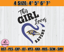 Ravens Embroidery, NFL Ravens Embroidery, NFL Machine Embroidery Digital, 4 sizes Machine Emb Files - 04 Martin