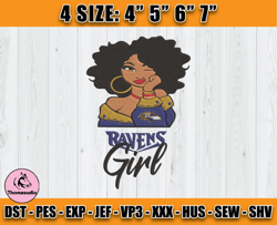 Ravens Embroidery, Betty Boop Embroidery, NFL Machine Embroidery Digital, 4 sizes Machine Emb Files -17-Thomas
