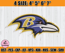 Ravens Embroidery, NFL Ravens Embroidery, NFL Machine Embroidery Digital, 4 sizes Machine Emb Files -21-Thomas