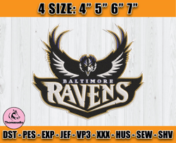 Ravens Embroidery, NFL Ravens Embroidery, NFL Machine Embroidery Digital, 4 sizes Machine Emb Files -24-Thomas