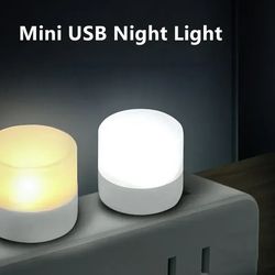 Lots Mini USB Night Light Bulbs Warm White Eye Protection Book Reading Light USB Plug PC Mobile Power Charging LED Light