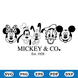 Mickeyy & Co. Est. 1928 SVG, Mickey Svg, Disney Svg, Disney Walt Svg, Mickey Minnie Svg