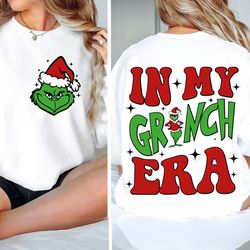 In My Grinch Era Svg, Grinch Face Svg, Christmas Svg, Retro Christmas Svg, Grinch Quotes Svg, Christmas Quotes Svg