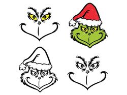 Grinch Face SVG, PNG, Cricut, Grinchy face Svg, Christmas Svg, Grinch face cut file