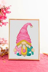 Cross stitch pattern - Mother Day gnome