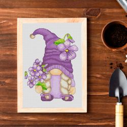 counted cross stitch pattern - violet female