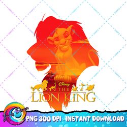 Disney Lion King Simba Silhouette Fill Sunset Poster PNG Download