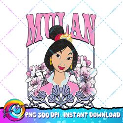 Disney Mulan Floral Princess Mulan Portrait PNG Download