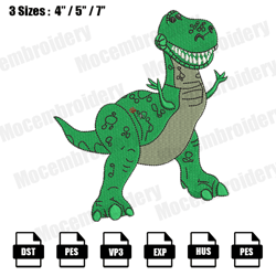 Rex Toy Story Cartoon Embroidery Design,Cartoon Embroidery Design File Instant Download