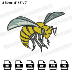 Alabama State Hornets Logo Embroidery Design, Ncaa Teams Embroidery Design File Instant Download
