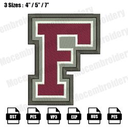 Fordham Rams Logo Embroidery Design,NCAA Logo Embroidery Files,Logo Sport Embroidery,Digital File