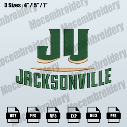 Jacksonville Dolphins Logo Embroidery Design, NCAA Logo Embroidery Files,Logo Sport Embroidery,Digital File