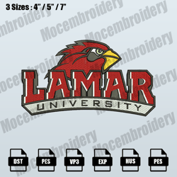 Lamar Cardinals Logo Embroidery Design,NCAA Logo Embroidery Files,Logo Sport Embroidery,Digital File