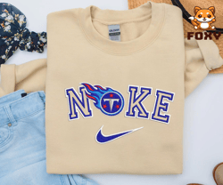 Nike NFL Tennessee Titans Emboidered Hoodie, Nike NFL Embroidered Sweatshirt, NFL Embroidered Football, Nike Shirt