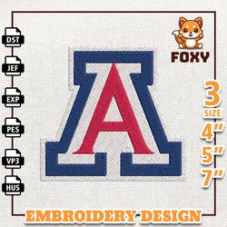 NCAA Arizona Wildcats, NCAA Team Embroidery Design, NCAA College Embroidery Design, Logo Team Embroidery Design