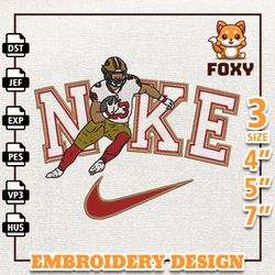 NFL Christian McCaffrey, Nike NFL Embroidery Design, NFL Team Embroidery Design, Nike Embroidery Design