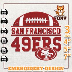 Super Bowl NFL San Francisco 49ers, Super Bowl NFL Embroidery Design, NFL Football Team Embroidery Design