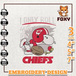 NFL Kansas City Chiefs, NFL Team Embroidery Design, I Only Roll With The Chiefs NFL Embroidery Design, Super Bowl Emb
