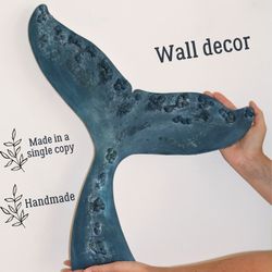 Wooden whale tail, Nautical Decor, Art House Decor