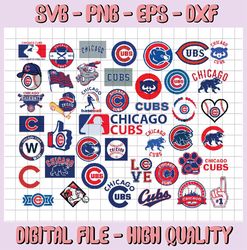 43 Files Chicago Cubs svg, Baseball Clipart, Cricut, Chicago svg, Cubs svg, Cutting Files, MLB svg, Instant Download