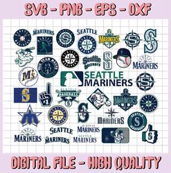 37 Files Seattle Mariners Svg, Baseball Clipart, Cricut Seattle svg, Mariners svg, Cutting Files, MLB svg, Clipart, Inst