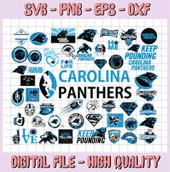 47 Files Carolina Panthers, Carolina Panthers svg, Carolina Panthers clipart, Carolina Panthers cricut, NFL teams svg, F