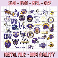 38 Files Minnesota Vikings Svg Png Jpeg Dxf Eps Vector Files , silhouette cameo, cricut, cut file, digital clipart, nfl