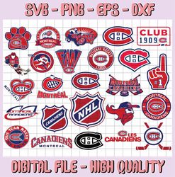 25 Files Montreal Canadiens Bundle Svg, Canadiens Svg, NHL svg, NHL svg, hockey cricut, Download Cut File, Clipart Cricu