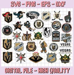30 Files Vegas Golden Knights Bundle Svg, Golden Knights Svg, NHL svg, NHL svg, hockey cricut, hockey logo svg, NHL Down