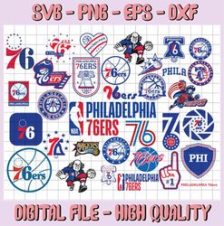 33 Files Philadelphia 76ers, Philadelphia, 76ers svg,76ers svg,NBA svg, NBA svg, Basketball Clipart, Svg For Cricut,Svg