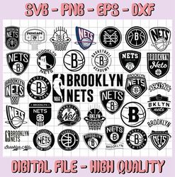 34 Files Brooklyn Nets, Brooklyn svg, Net svg, Basketball Academy, Broklyn svg,basketball svg,NBA svg, NBA svg, Basketba