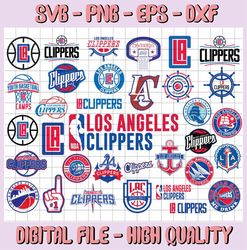 34 Files Los Angeles Clippers, Los Angeles svg,Clippers svg, basketball bundle svg,NBA svg, NBA svg, Basketball Clipart,