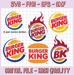 Burger King Logo Bundle SVG, PNG, JPG - Ready To Use, Instant Download, Silhouette Cutting Files