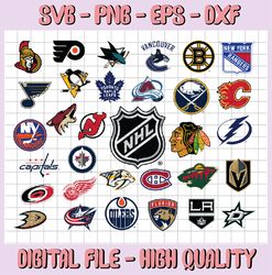 NHL Logo svg Bundle HOCKEY League Logo NHL logo Vector Printable Cut Files Clipart Digital Download Silhouette–eps,dxf,p