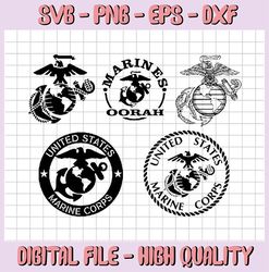 US Marines vector svg, eps, dxf, png high res, jpg, pdf, webp Cricut & Silhouette Cut Files Digital Download Active