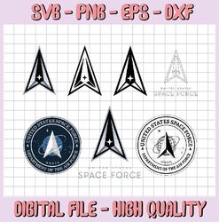 US Space Force vector svg, eps, dxf, png high res, jpg, pdf, webp Cricut & Silhouette Cut Files Digital Download Active