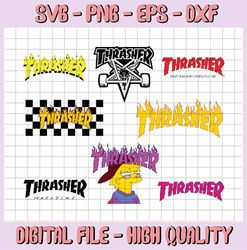 Thrasher Bundle Svg, Thrasher Logo Svg, Thrasher Brand Logo Svg, Fashion Logo Svg, File Cut Digital Download