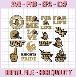 15 Files UCF Knights football svg,sport svg, football svg, silhouette svg, cut files, College Football svg, ncaa logo sv