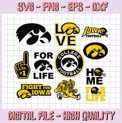 11 Files Iowa Hawkeyes Football svg, football svg, silhouette svg, cut files, College Football svg, ncaa logo svg