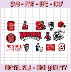 14 Files North Carolina State University Athletic logo, cricut, football svg, NCAA Sports svg, png dxf eps, NCSU Svg