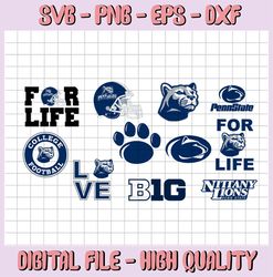 11 Files Penn State Nittany Lions football SVG Files, Cricut, Silhouette Studio, Digital Cut Files, football svg, NCAA S