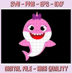 Sister Shark SVG, Cricut Cut files, Shark Family doo doo doo Vector EPS, Silhouette DXF, Design for tsvg , clothes, Momm