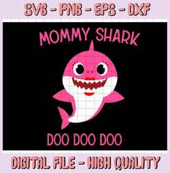 Grammy Shark SVG, Cricut Cut files, Shark Family doo doo doo Vector EPS, Silhouette DXF, Design for tsvg , clothesHA42
