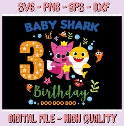 shark 3rd birthday svg, boy birthday shark svg dxf eps, boy third birthday clipart, three year old, baby,shark, 3th