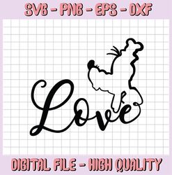 Goofy love svg, dxf, png, Disney svg, dxf, png, cricut, image files
