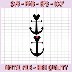 Mickey Ears Anchor SVG Designs,Disney SVG Pack,Dxf Bundle, Clipart Svg, files Silhouette Files Cricut,Cut Files,SVG Bund