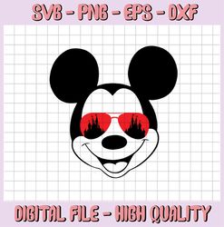 Mickey Mouse svg sunglasses, Disney Mickey Mouse sunglasses cricut silhouette svg file instant download mickey mouse hea