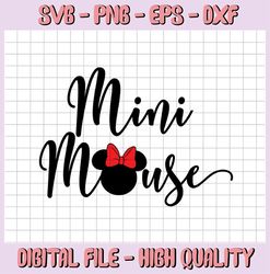 Mini Mouse svg, Minnie Mouse SVG Instant Download, Minnie Mouse Head svg, Minnie Mouse Cut File, Minnie Me svg, Minnie B